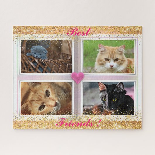 家族の猫の人気がある贈り物 ジグソーパズル (横)