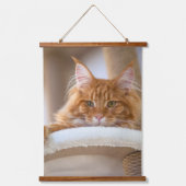 家族の猫の写真を追加カスタムする 吊り下げ型タペストリー (正面)