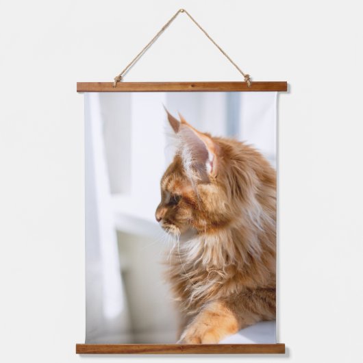 家族の猫の写真を追加カスタムする 吊り下げ型タペストリー (正面3)