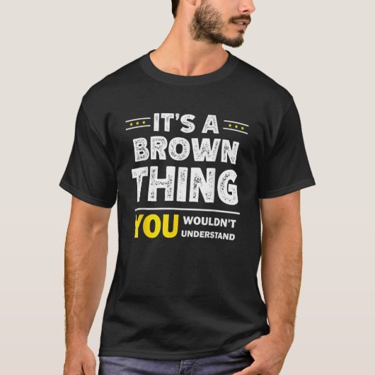 家族の理解を得られないのは茶色い Tシャツ (正面)