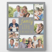 家族の生活7写真グレーと黄色の写真 フォトプラーク (正面)