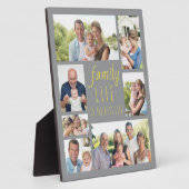 家族の生活7写真グレーと黄色の写真 フォトプラーク (側面)