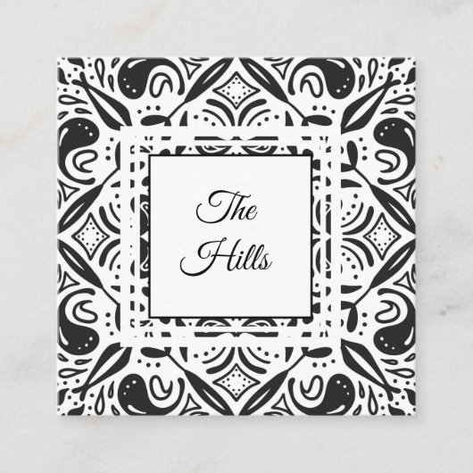 家族の白黒の通話カードエンクロージャ エンクロージャーカード (正面)