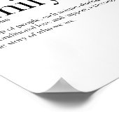 家族の白黒、スカンジタイポグラフィ ポスター (角)