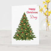 家族の皆さんに楽しいクリスマスを願うカード カード (黄色い花)