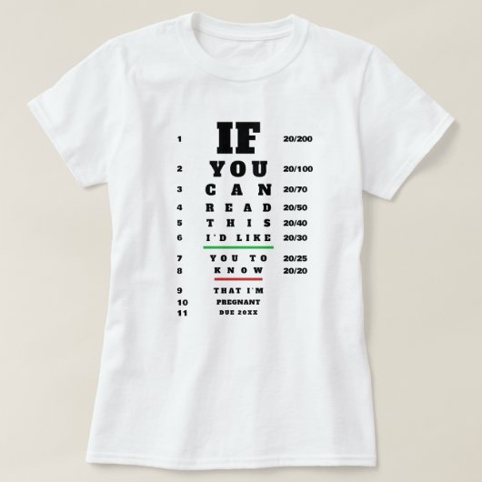 家族の眼球図をテーマにした妊娠の発表 Tシャツ (デザイン正面)
