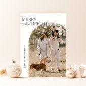 家族の瞬間：メリーと明るい写真のクリスマス シーズンカード