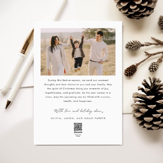 家族の瞬間：メリーと明るい写真のクリスマス シーズンカード