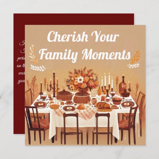 家族の瞬間:喜ばしいクリスマスの挨拶 シーズンカード (正面/裏面)