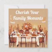 家族の瞬間:喜ばしいクリスマスの挨拶 シーズンカード (正面)