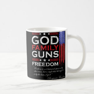 家族の神の銃と自由クリスチャンのマガトランプ コーヒーマグカップ