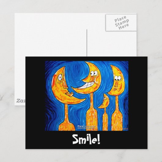 家族の笑顔 ポストカード (正面/裏面)