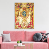 家族の紋章フランスの王室の キャンバスプリント (インサイチュ (リビング))