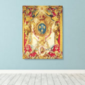 家族の紋章フランスの王室の キャンバスプリント (インサイチュ (ウッドフロア))