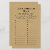 家族の素朴クリスマスパーティーゲーム印刷 (正面/裏面)