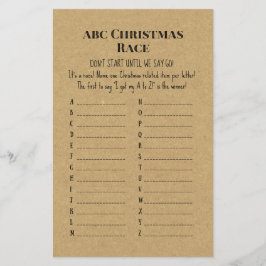 家族の素朴クリスマスパーティーゲーム印刷