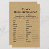 家族の素朴クリスマスパーティーゲーム印刷 (正面/裏面)