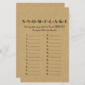 家族の素朴クリスマスパーティーゲーム印刷 (正面/裏面)