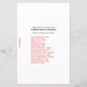 家族の素朴クリスマスパーティーゲーム印刷 (裏面)