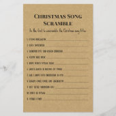 家族の素朴クリスマスパーティーゲーム印刷 (正面)