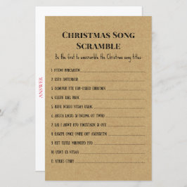 家族の素朴クリスマスパーティーゲーム印刷