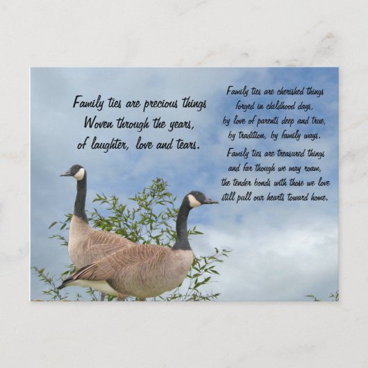 家族の絆はがき ポストカード (正面)