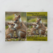 家族の絆:ママとベビーQuokka、誕生日カード カード (内部)
