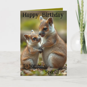 家族の絆:ママとベビーQuokka、誕生日カード カード