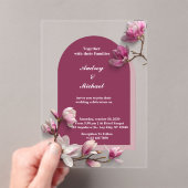 家族の結婚式招待状 アクリル招待状 (インサイチュ (ポータブル))