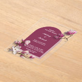 家族の結婚式招待状 アクリル招待状 (レイダウン)