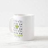 家族の緑の羊 コーヒーマグカップ (正面左)