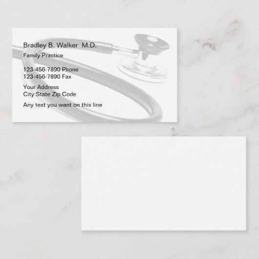 家族の練習の医者名刺 名刺 (正面/裏面)