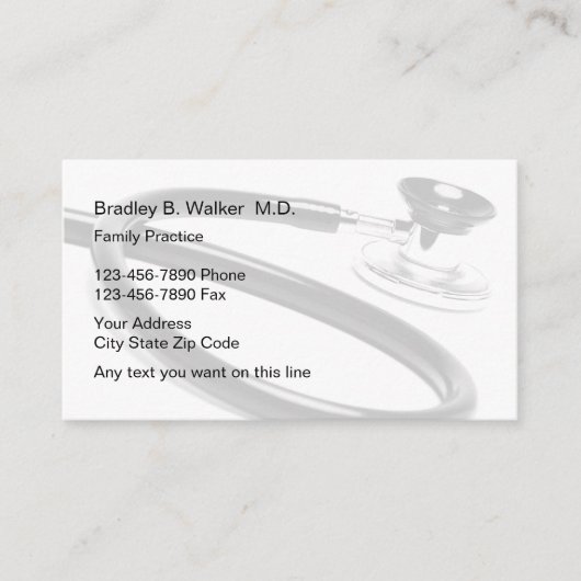 家族の練習の医者名刺 名刺 (正面)