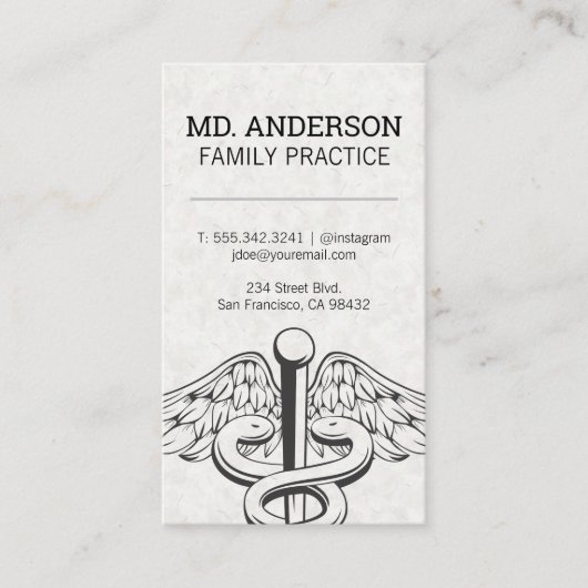 家族の練習 | 医療記号 名刺 (正面)