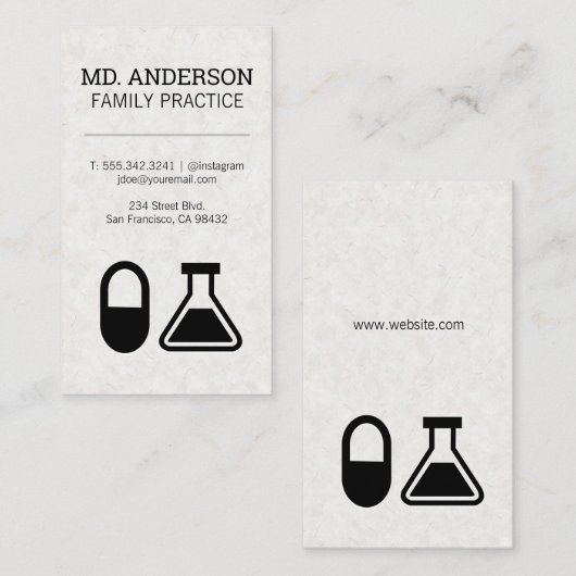 家族の練習 |医療 | 名刺 (正面/裏面)