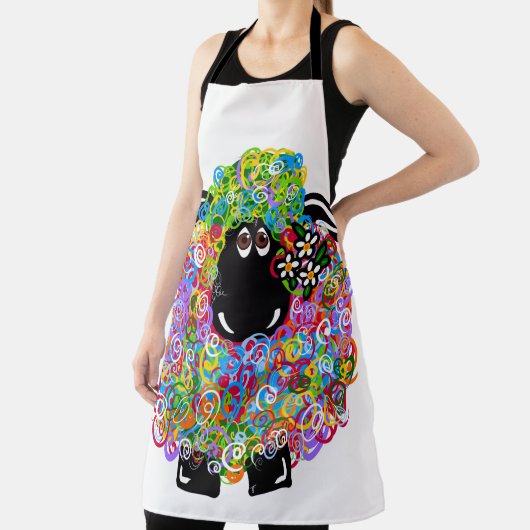 家族の美しい虹の羊 エプロン (インサイチュ)