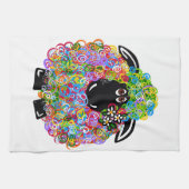 家族の美しい虹の羊 キッチンタオル (横)