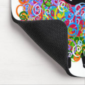 家族の美しい虹の羊 マウスパッド (コーナー)