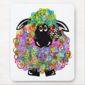 家族の美しい虹の羊 マウスパッド (正面)