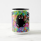 家族の美しい虹の羊 マグカップ (中央)