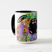 家族の美しい虹の羊 マグカップ (正面左)