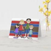 家族の肖像 父の日のグリーティングカード カード (黄色い花)