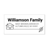 家族の自宅住所 ラバースタンプ (インプリント)