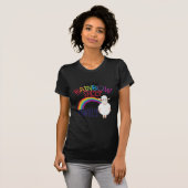 家族の虹の羊 |羊カラフルの贈り物 Tシャツ (正面フル)
