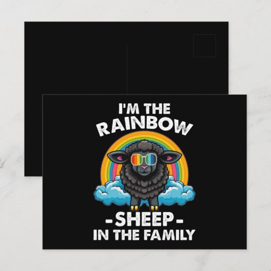 家族の虹の羊 Pride Month ポストカード (正面/裏面)