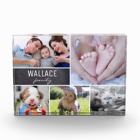 家族の複数のフォトコラージュ複数 フォトブロック (正面)