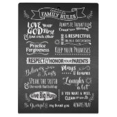 家族の規則 – キリスト教の価値観が一緒に住む クリップボード (裏面)