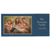 家族の親の子ども写真USBパーソナライズ ウッドUSBフラッシュドライブ (正面)
