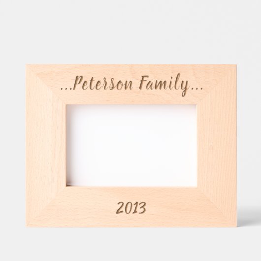 家族の親カスタムの木製写真枠 レーザー彫刻フレーム (正面)