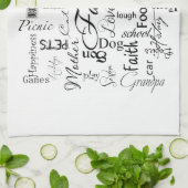 家族の言葉 キッチンタオル (折り畳み)